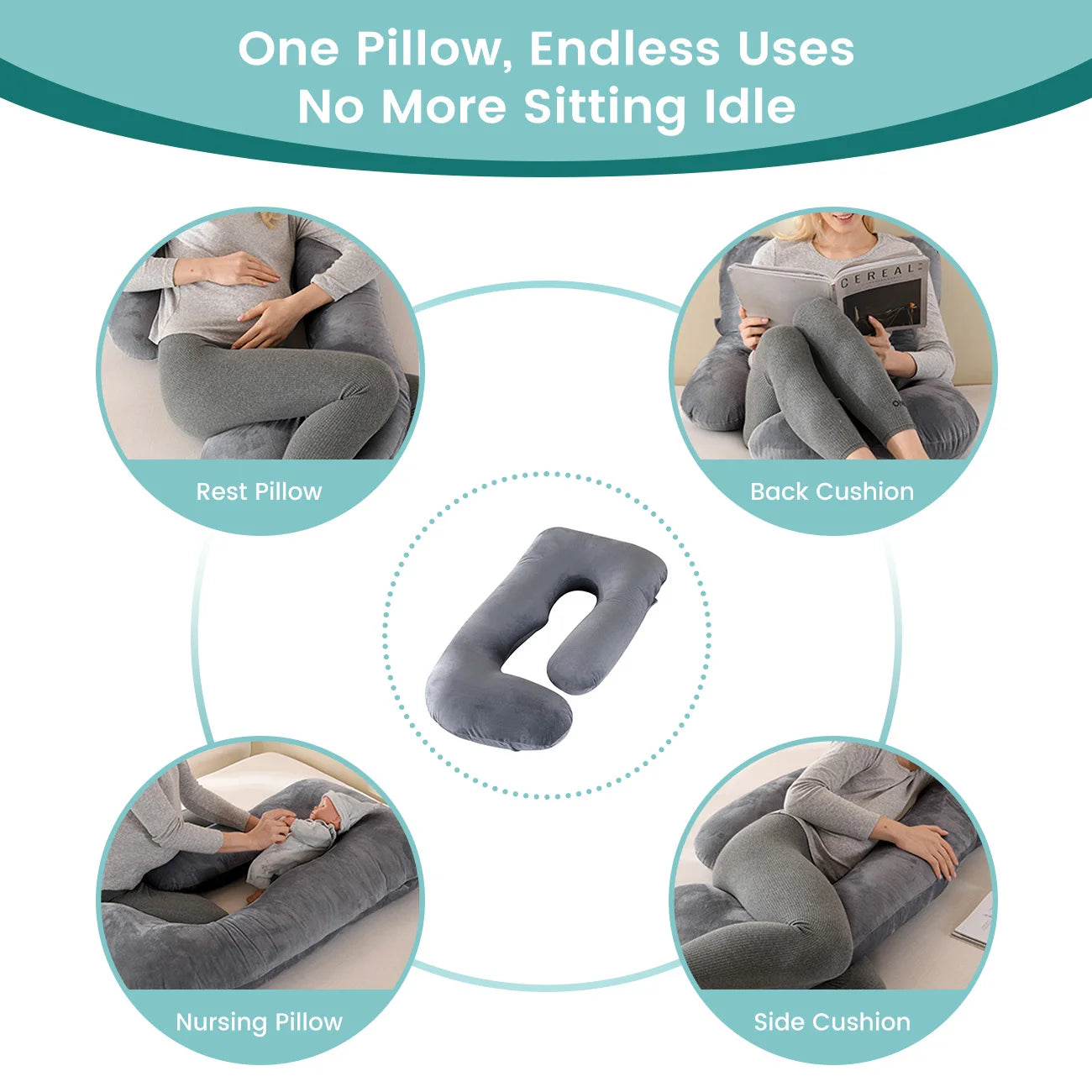 G-Shape Maternity Pillow - Ultimate Full Body Support for Expecting Moms