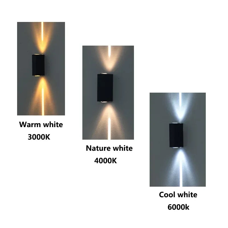 Pumous 6W Waterproof LED Outdoor Wall Sconce - Modern Design