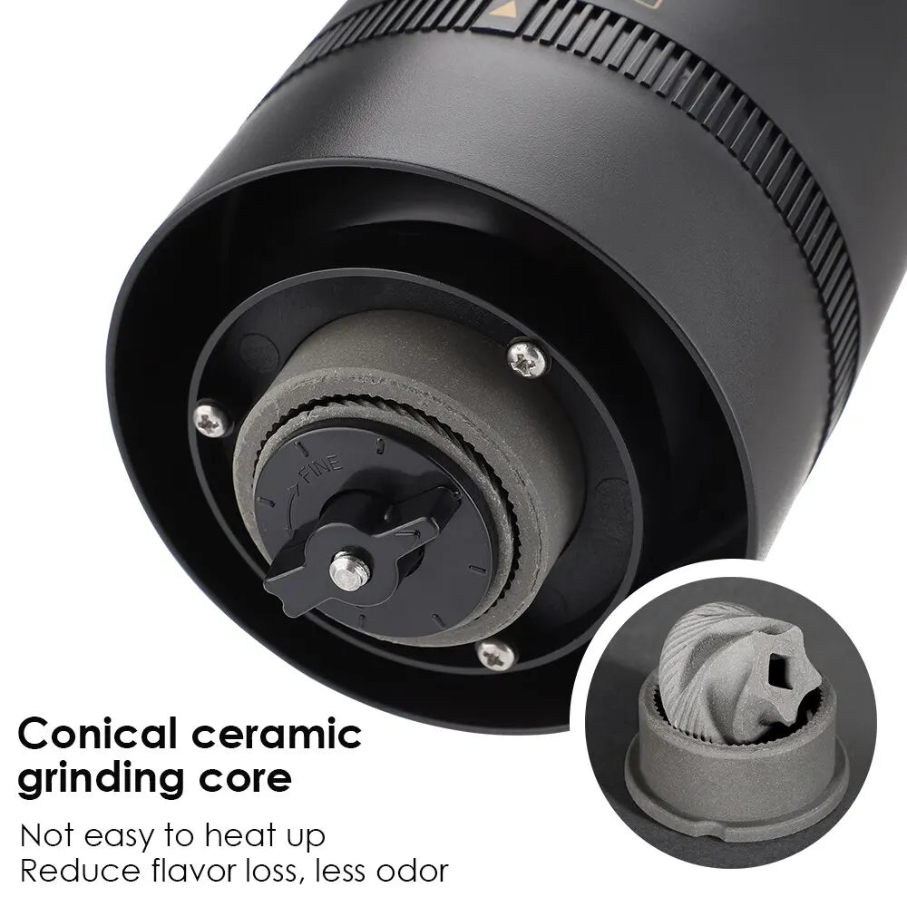 Portable USB Electric Coffee Grinder - Ceramic Core for Perfect Grinding