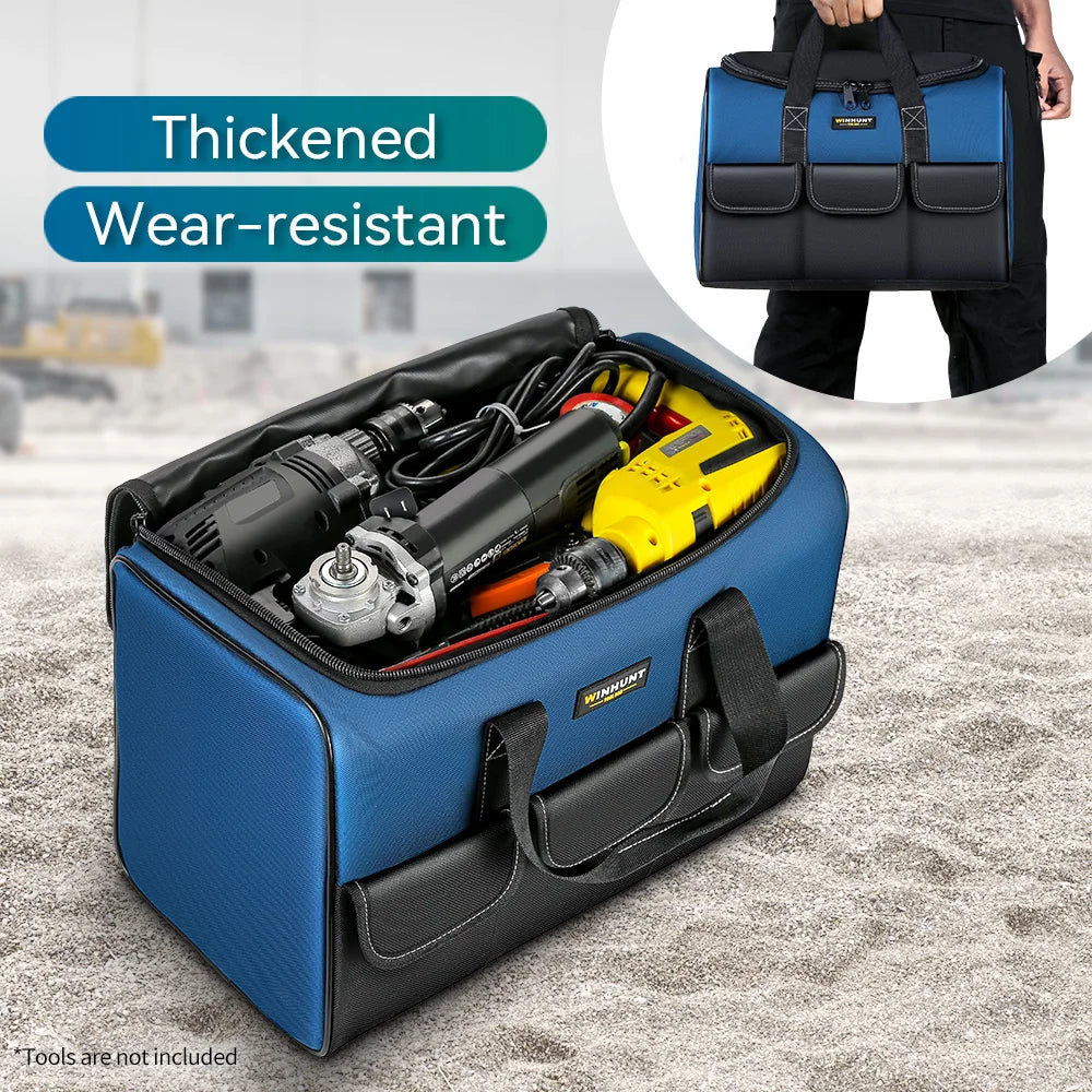Heavy-Duty Canvas Tool Bag - Portable Multi-Function Tool Kit
