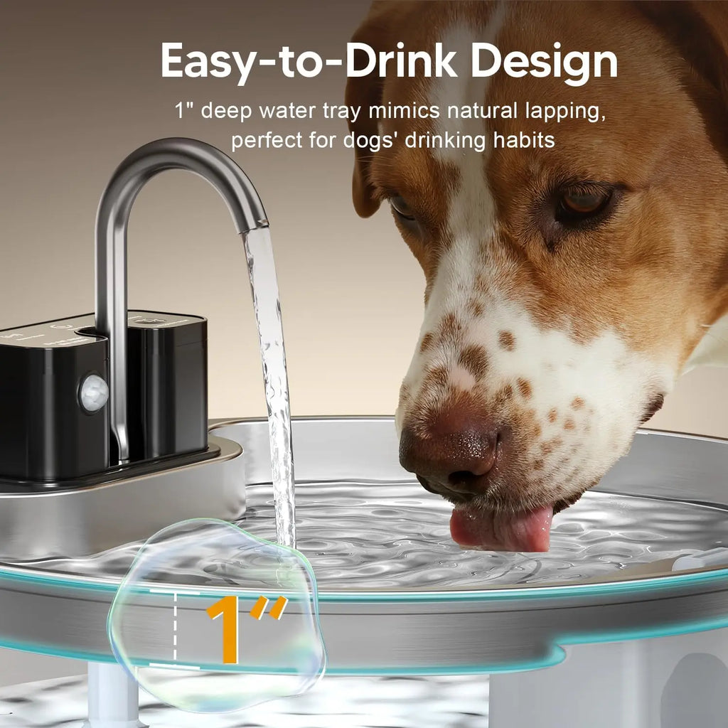 7L Stainless Steel Wireless Cat Water Fountain – Auto Drinker Dispenser