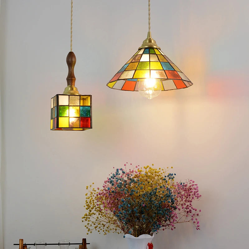 Retro Copper Pendant Light - Art Deco Ceiling Fixture for Home & Café