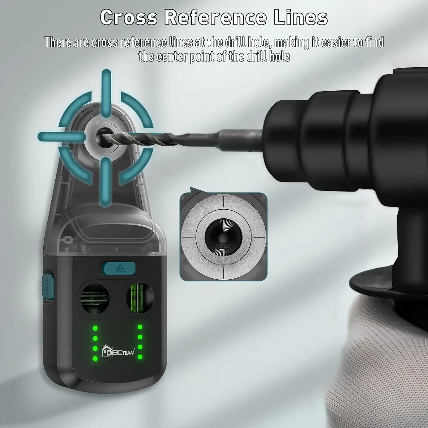 Decteam 4-in-1 Laser Level Dust Collector & Bracket for Home Projects