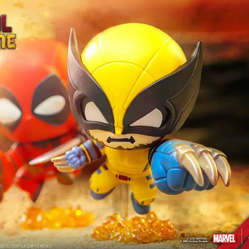 Cute Deadpool & Wolverine Q-Version Anime Figures - Kawaii Collectible