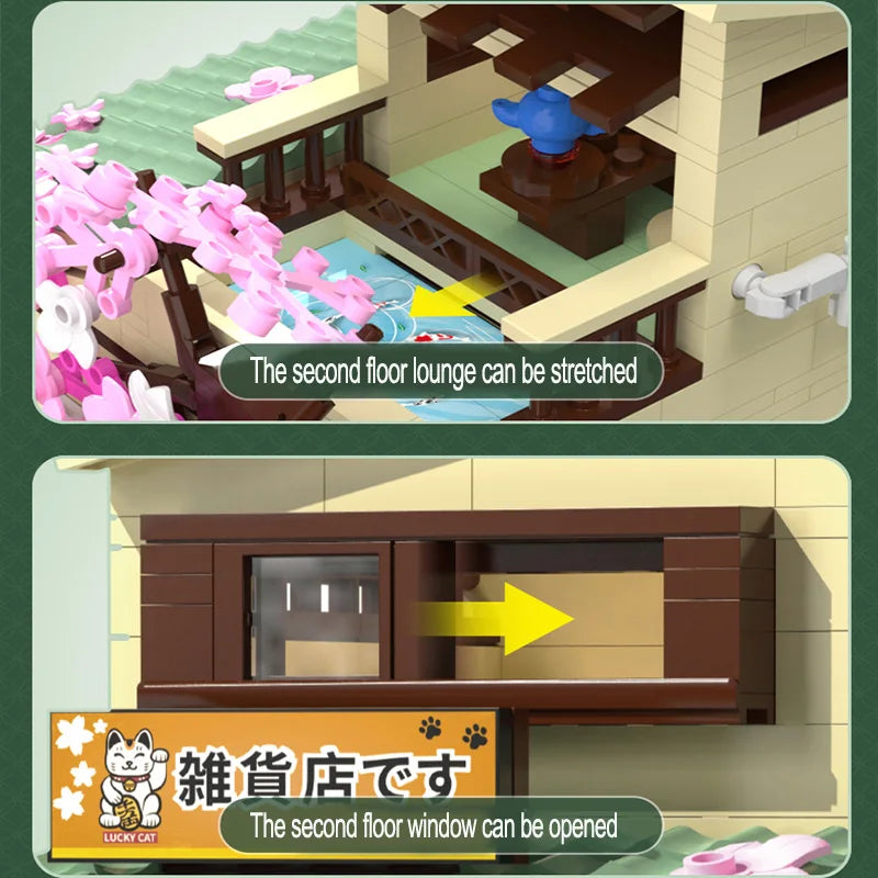 Cada LED City Japanese Grocery Store Building Blocks - Fun & Creative