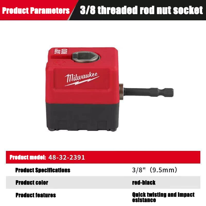 Milwaukee 3/8" Threaded Rod Nut Runner - Fast Assembly Impact Tool