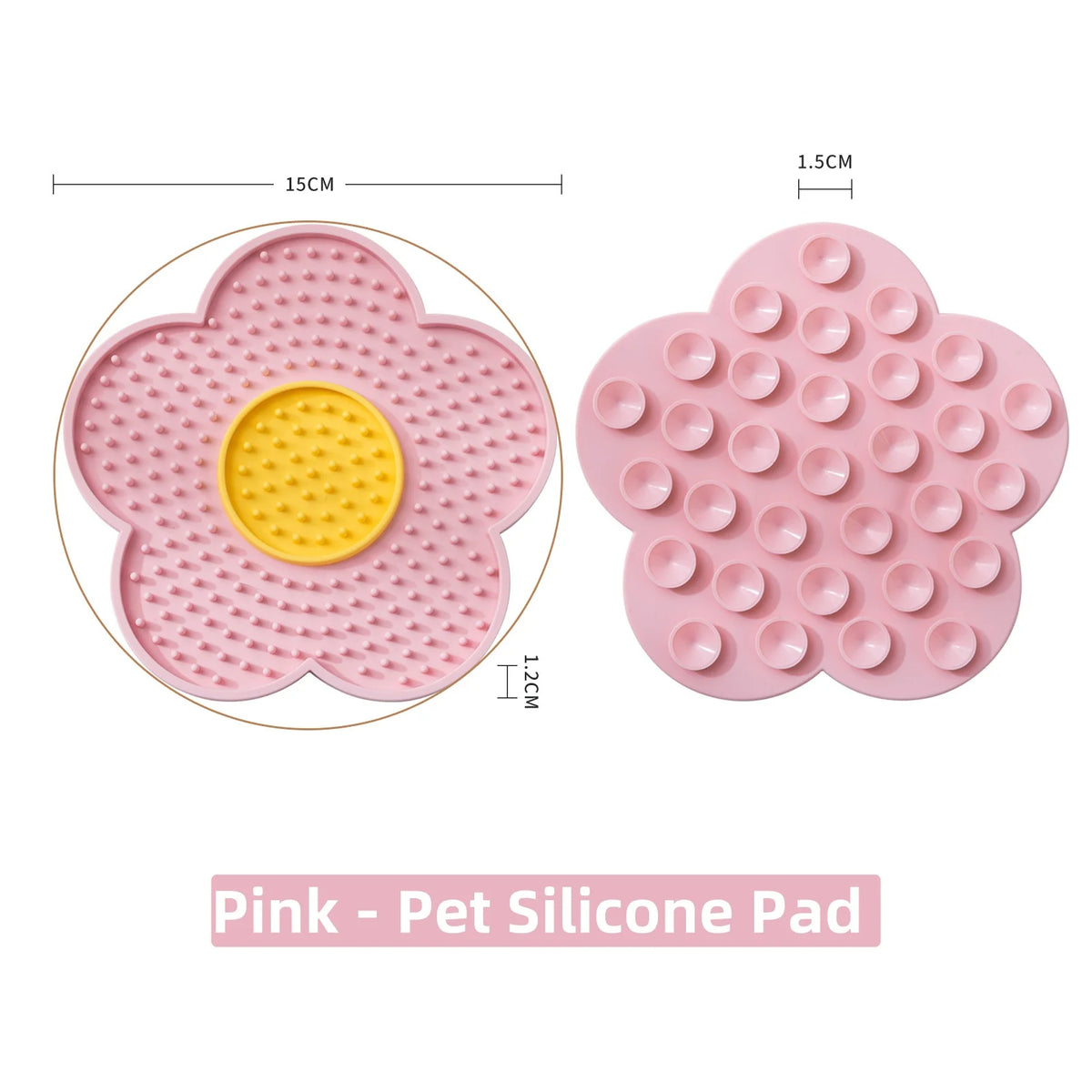 Silicone Pet Licking Mat - Flower-Shaped Slow Feeder with Suction