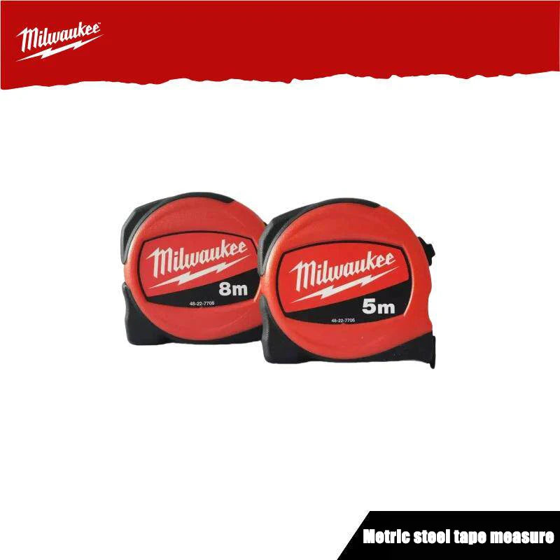 Milwaukee Slimline 5m & 8m Tape Measures - Durable & Compact Measuring Tool