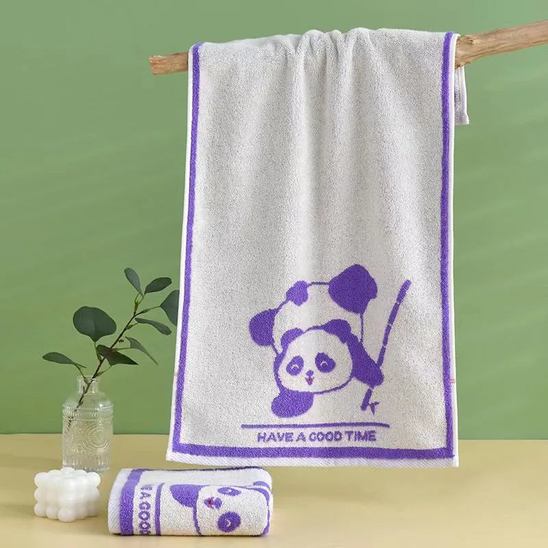 Cotton Cartoon Hand Towel - Absorbent & Quick-Dry for Kids
