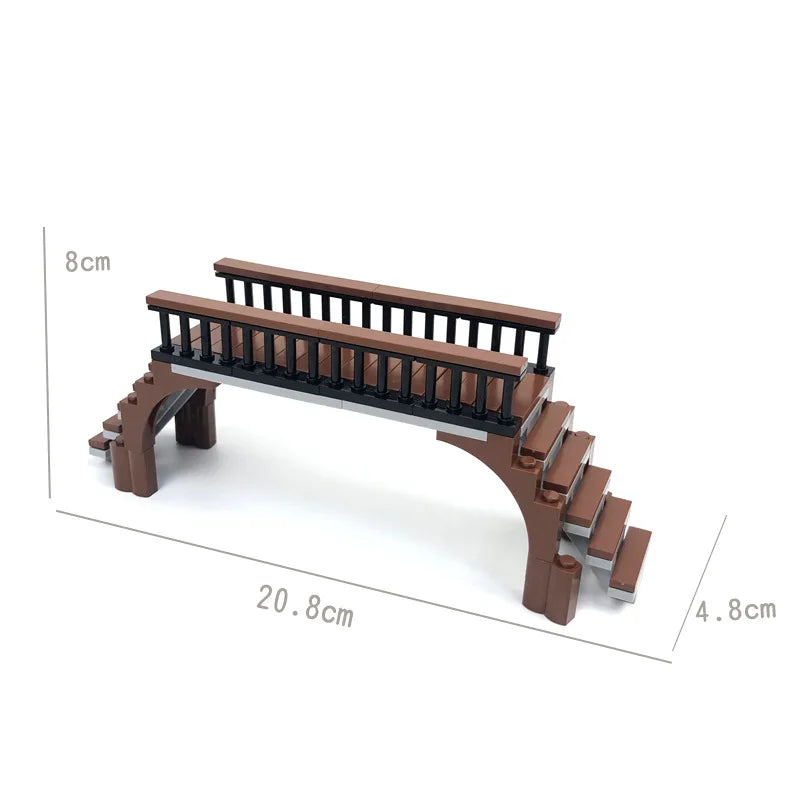 MOC City Train Tracks - Flexible Building Block Railway Set