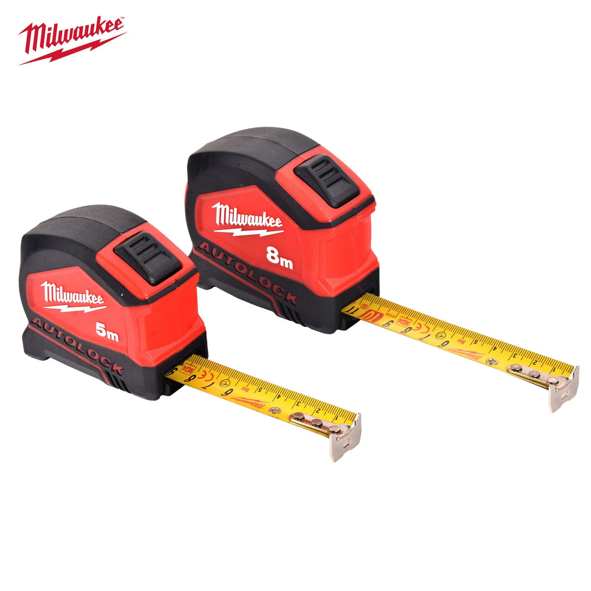 Milwaukee 5m & 8m Precision Self-Locking Tape Measure – Durable & Accurate