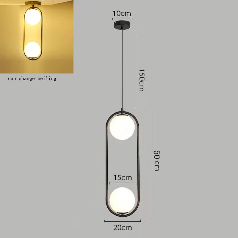 Modern Glass Ball Pendant Light for Dining & Kitchen - Ramalho