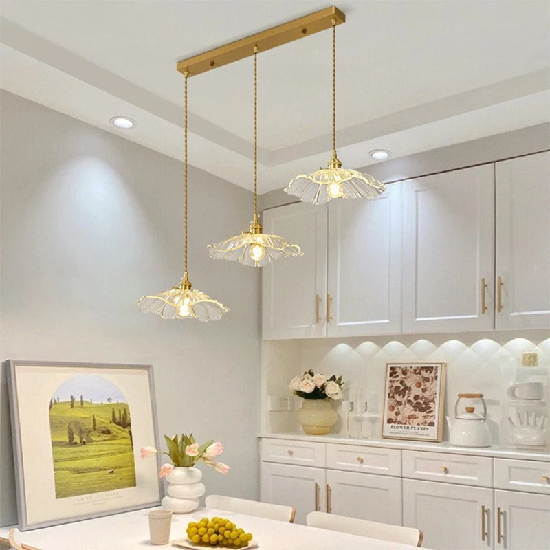 Elegant Retro French Glass Pendant Chandelier for Stylish Spaces
