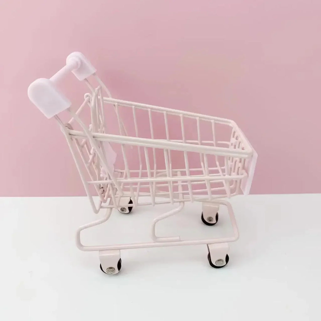 Mini Shopping Cart Toy for Kids - Fun Crafts & Storage Solution