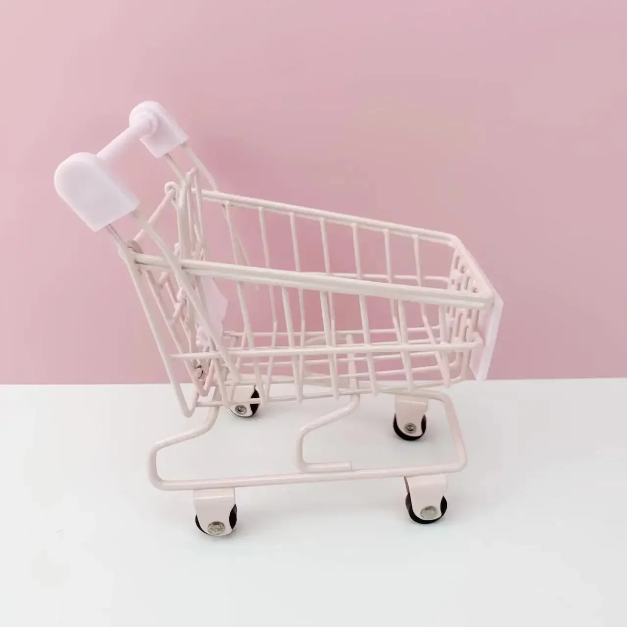 Mini Shopping Cart Toy for Kids - Fun Crafts & Storage Solution