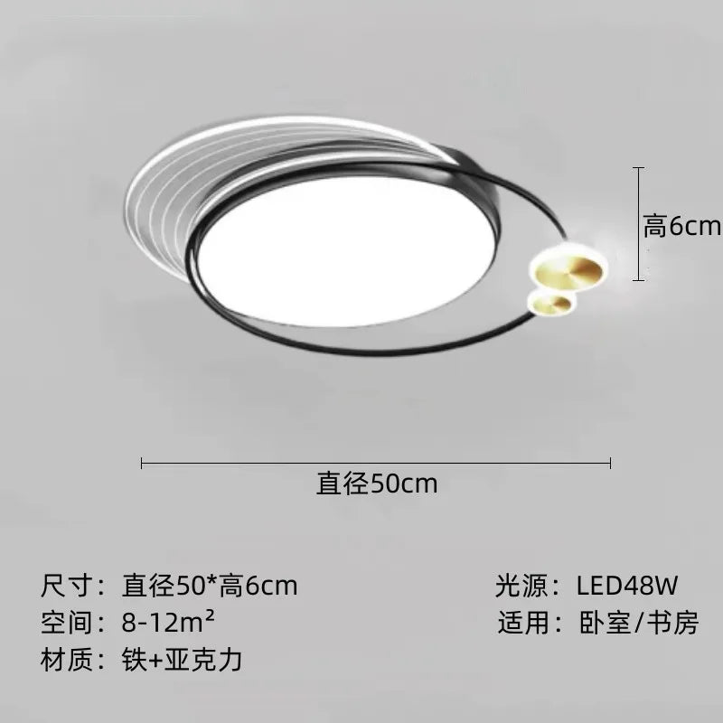 Nordic Double Square Acrylic LED Ceiling Lamp for Modern Spaces
