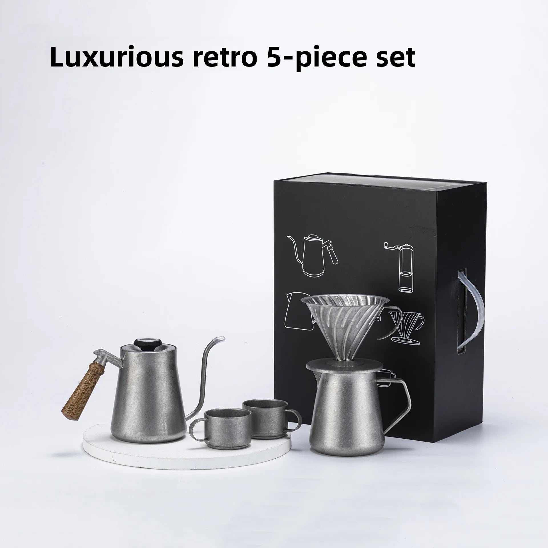Exquisite Pour Over Coffee Tool Set - Perfect Gift Box!