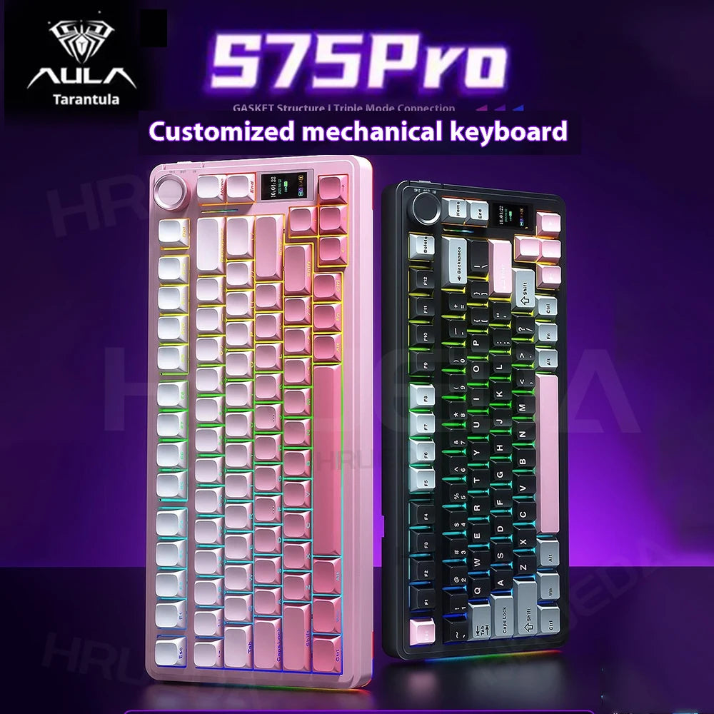 AULA S75 Pro RGB Wireless Mechanical Gaming Keyboard, 75% Layout