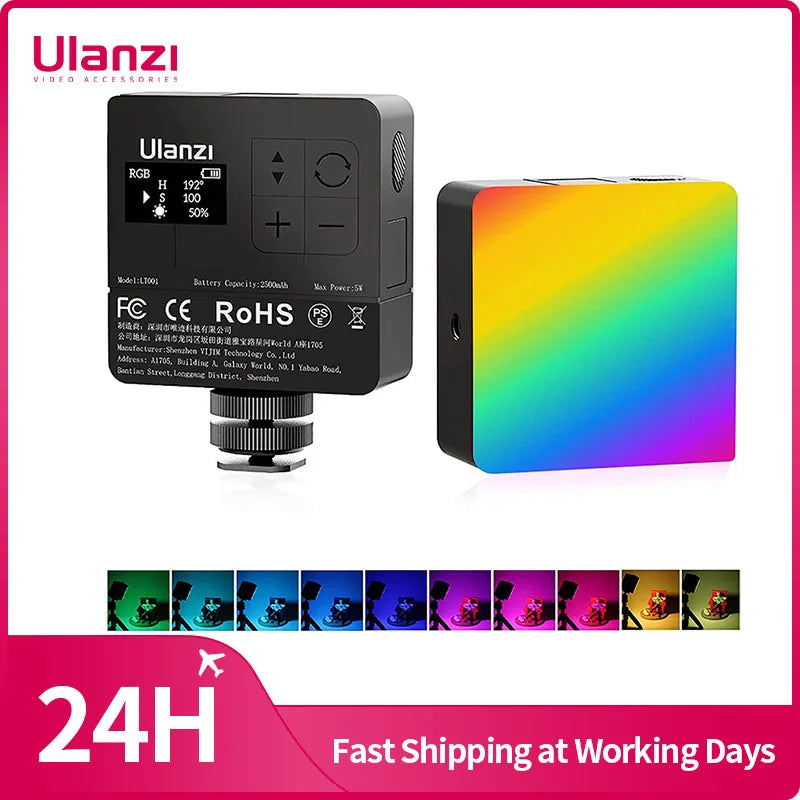 Ulanzi VL49 RGB PRO Video Light | 2500K-9000K LED with Diffuser