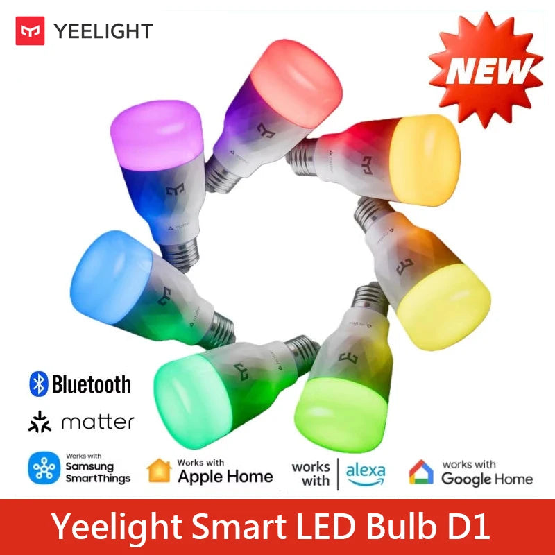 Yeelight Smart LED Bulb D1 E27 - 1300lm Dimmable WiFi Lighting