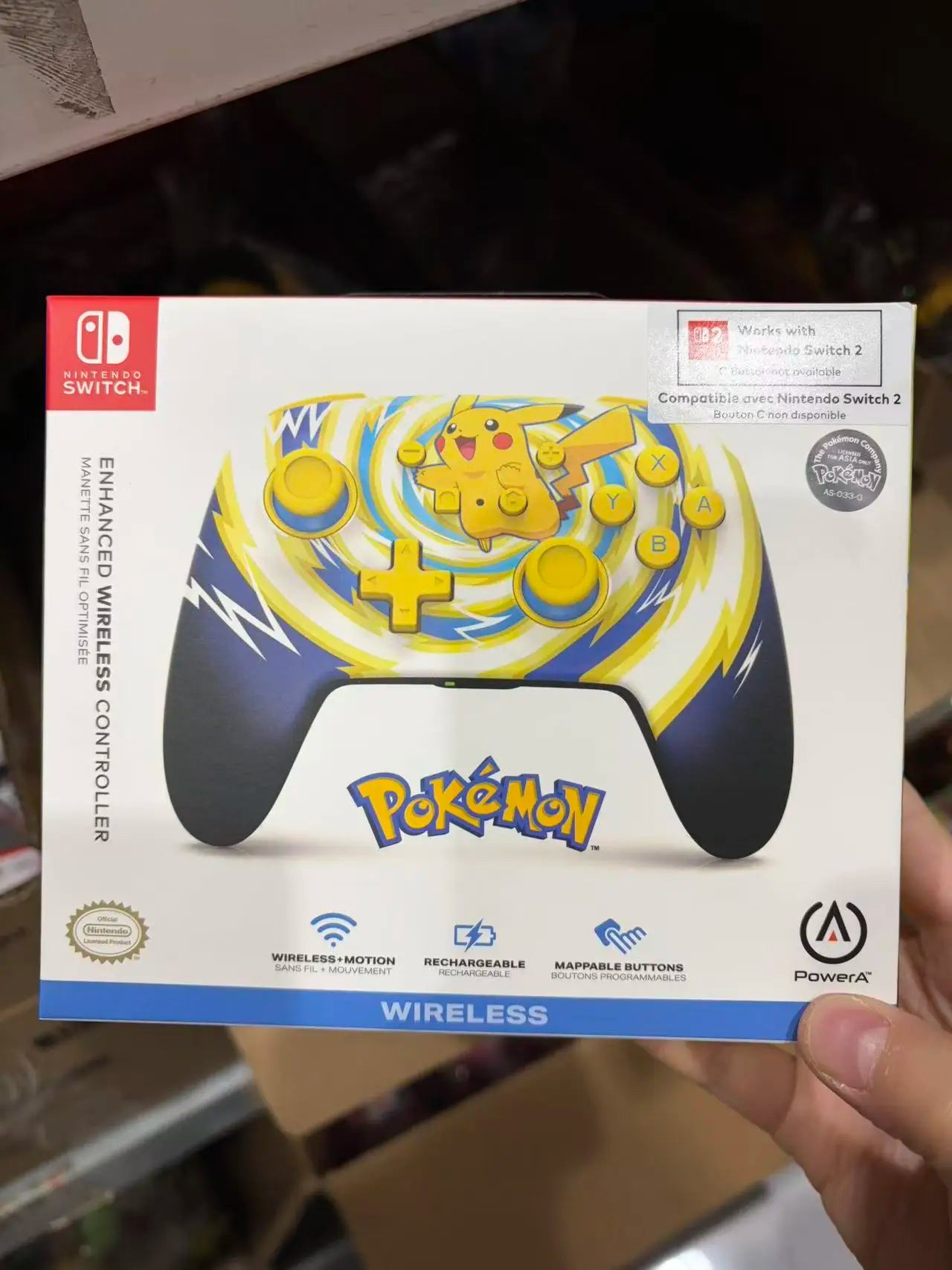 PowerA Enhanced Wireless Controller for Nintendo Switch - Pikachu Design