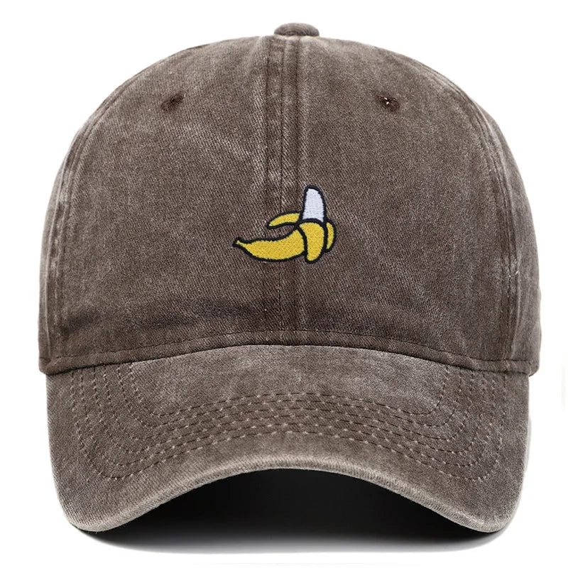 Banana Embroidered Outdoor Baseball Hat - Unisex Sunshade Cap