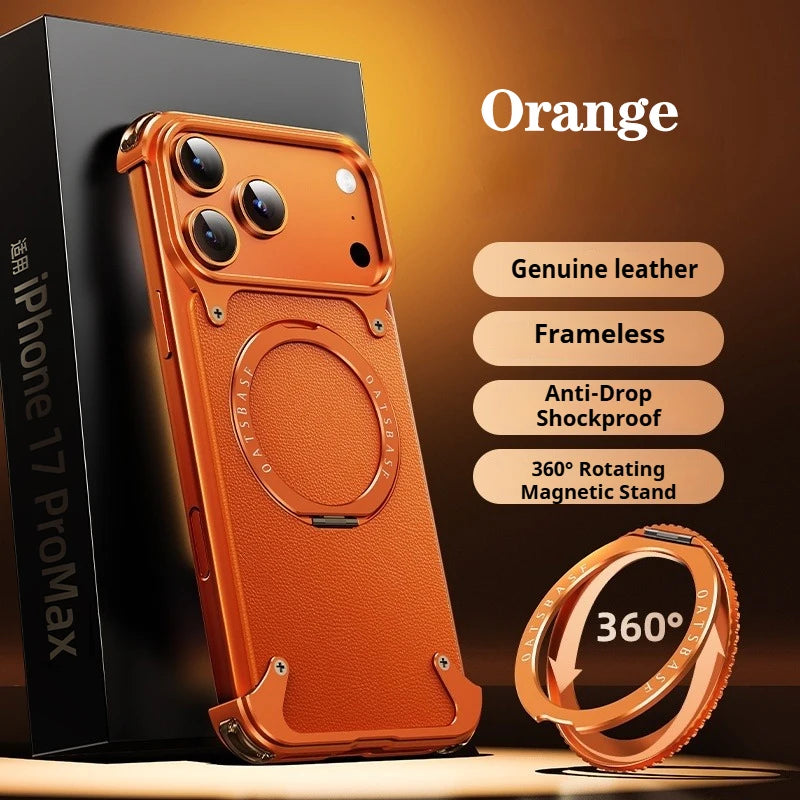 EARY Leather Case for iPhone 17 Pro Max - Magnetic Stand & Shockproof
