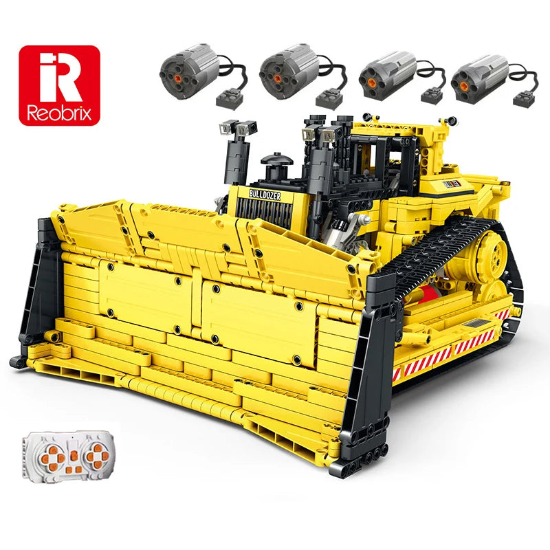 Remote Control D11 Bulldozer Building Blocks for Creative Play