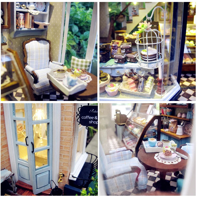 3D DIY Wooden Dollhouse Kit with Furniture - Irish Cottage Toy