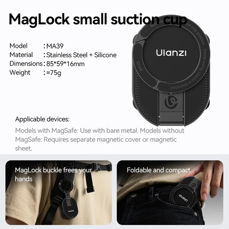 Ulanzi MA39 Magnetic Smartphone Desktop Stand - Versatile & Portable