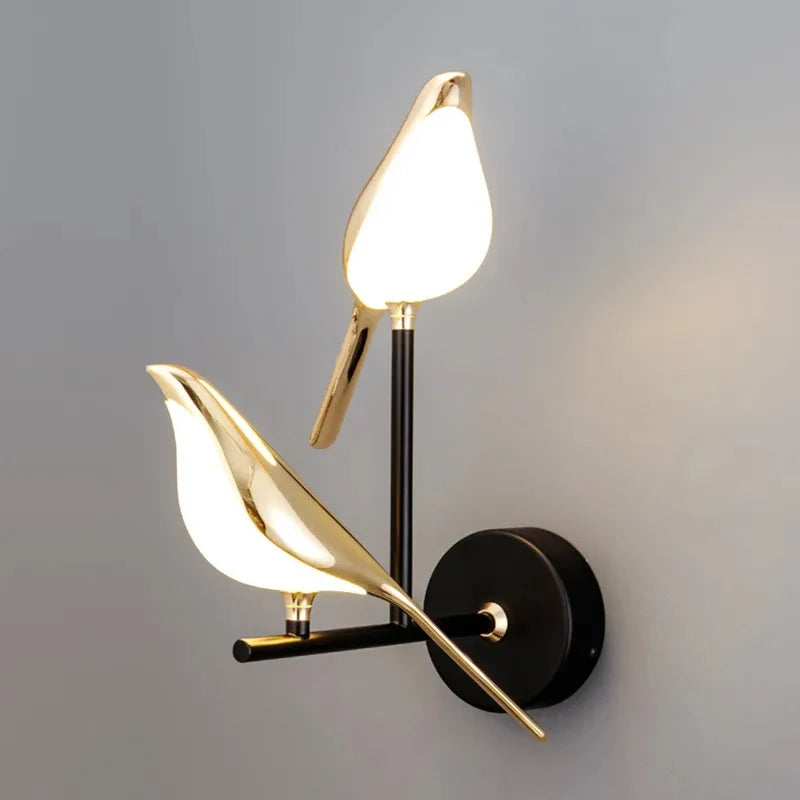 Modern LED Magpie Bird Wall Lamp - Art Deco Indoor Lighting