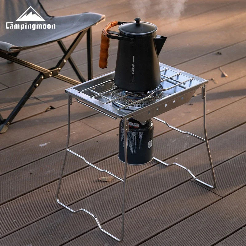 CAMPINGMOON Windproof Stainless Steel Camping Furnace Plate - CK-25PG