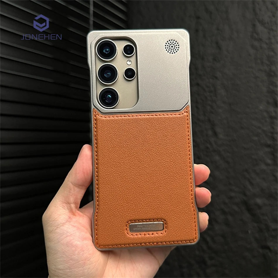 Luxury Magnetic Leather Case for Samsung Galaxy S22-S25 Ultra