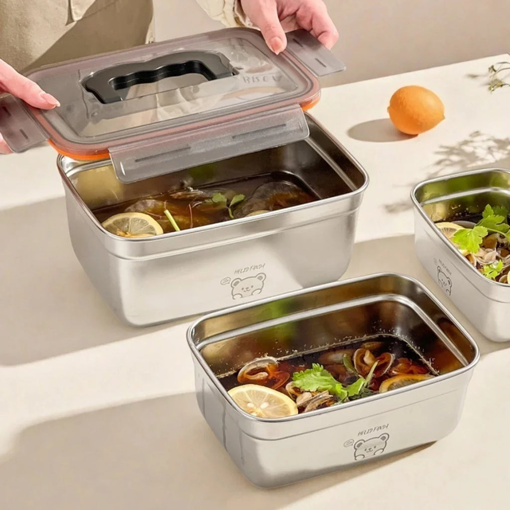 Large Leak-Proof Stainless Steel Food Container