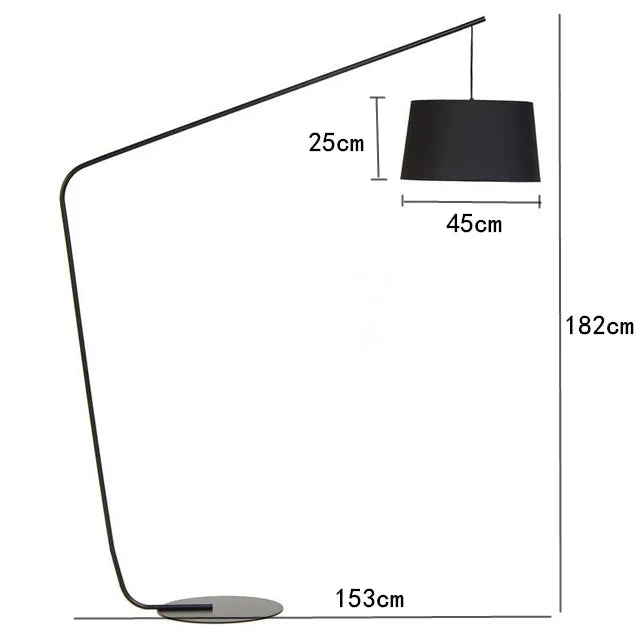 Danish Nordic LED Floor Lamp - Modern Fabric Shade for Living Spaces
