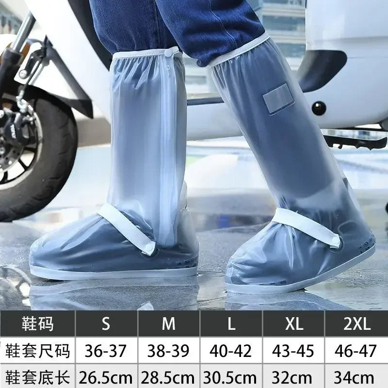 Waterproof Non-Slip High-Tube Shoe Covers for Outdoor Protection