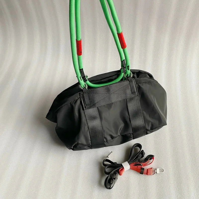 Elegant Water-Resistant Nylon Travel Duffle Bag for Short Trips