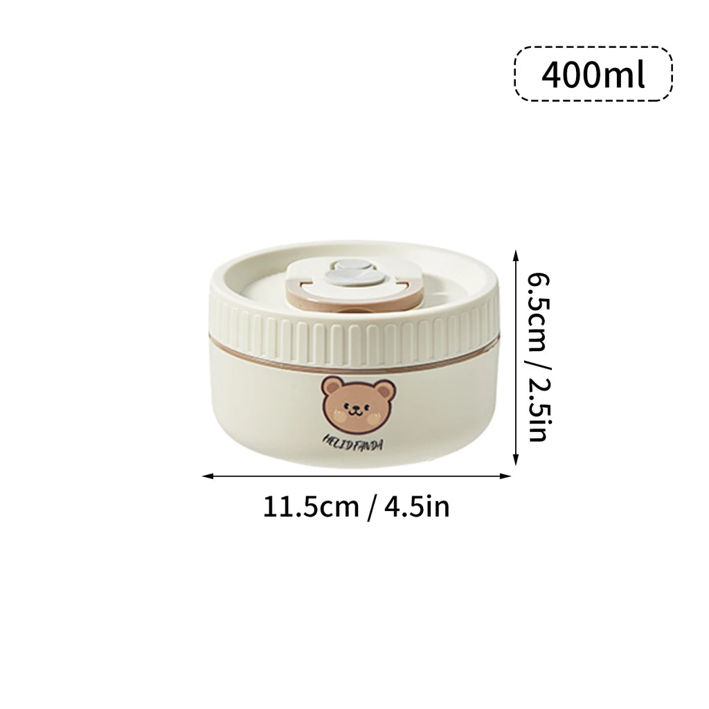 Cute Portable Thermal Stainless Steel Lunch Box for Kids