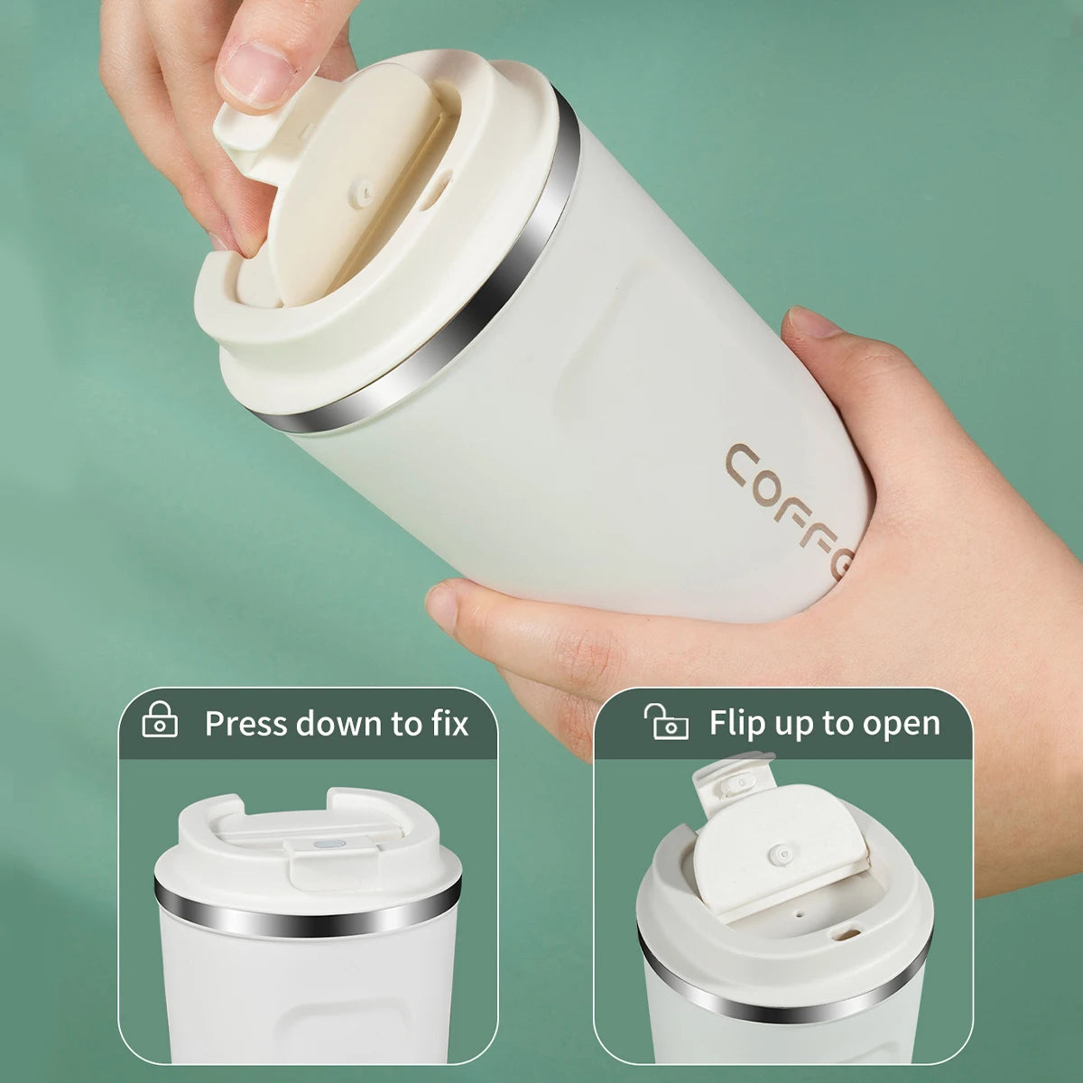 510ML Double Wall Insulated Stainless Steel Travel Coffee Mug