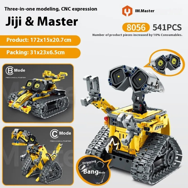 3-in-1 LED Robot Building Block Set for Kids - DIY Educational Toy