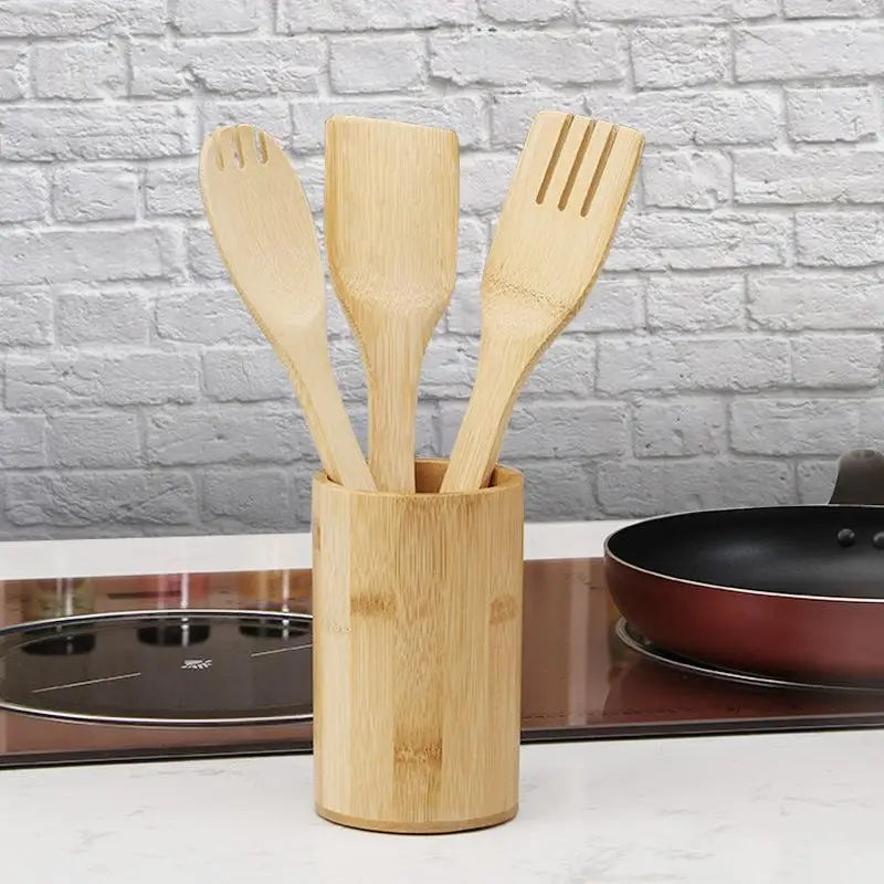 Eco-Friendly Bamboo Cooking Utensil Set – Multi-Purpose Kitchen Tools