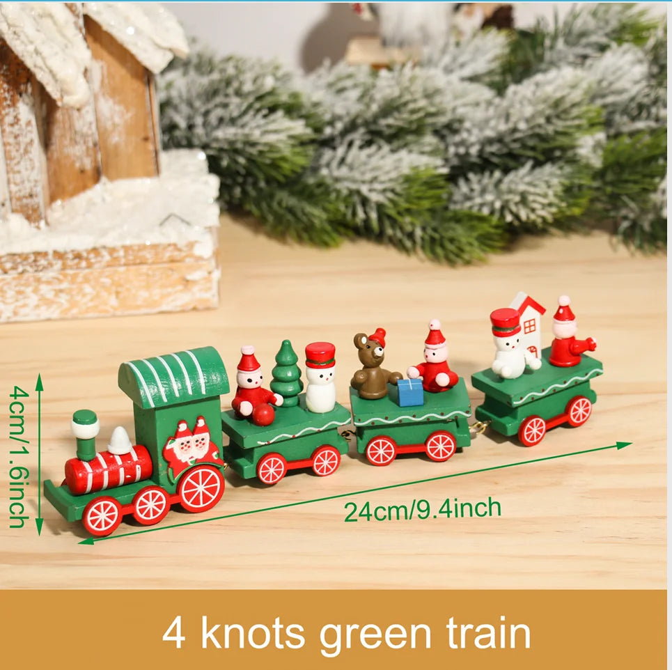 Festive Wooden Christmas Train Ornament - Perfect Holiday Decor