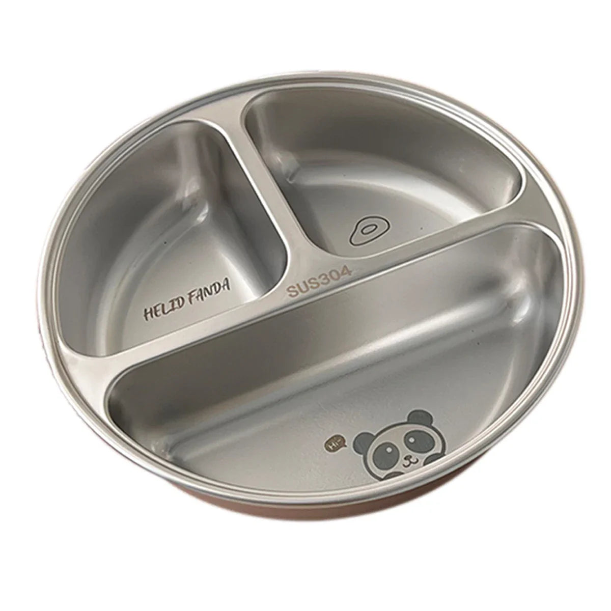 WORTHBUY Stainless Steel Divided Dinner Plate with 3 Compartments