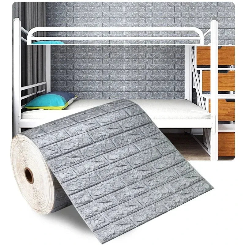 3D Self-Adhesive Foam Brick Wallpaper - Modern Home Décor