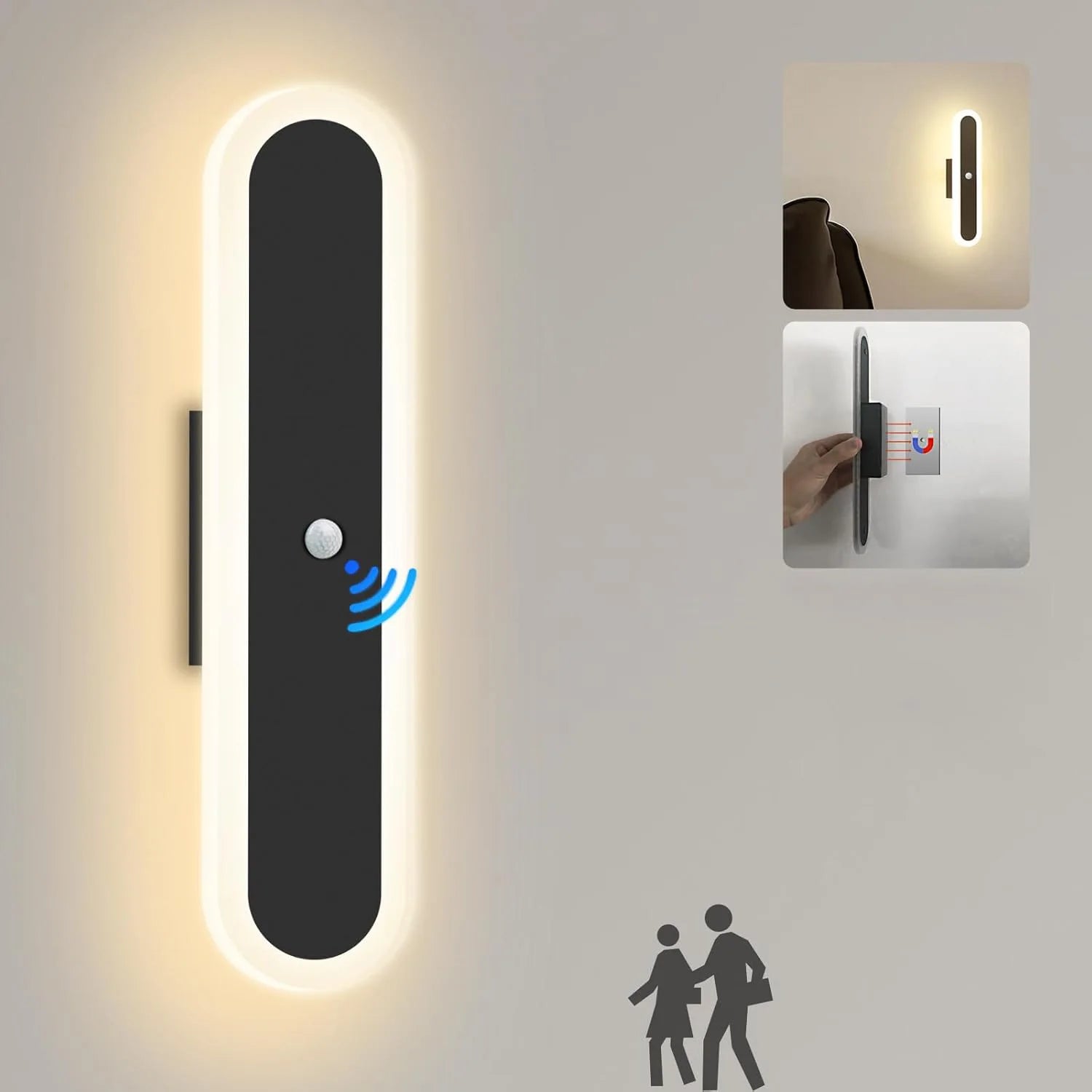 Rechargeable Indoor Wall Light with Motion Sensor - Elegant & Versatile