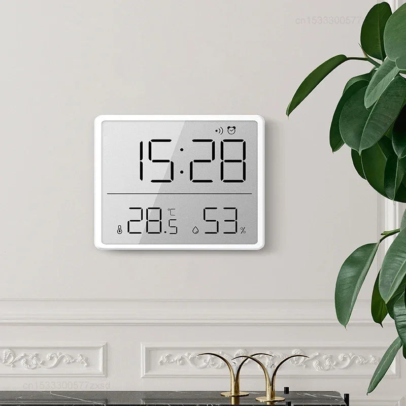 Ultra Thin Digital Alarm Clock with Large LCD & Magnetic Design