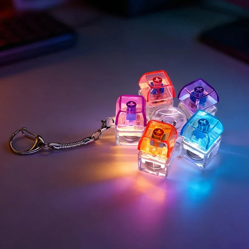 Fingertip Gyro LED Keychain - Fun Decompression Toy & Desk Decor
