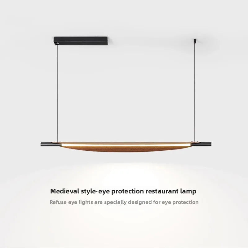 Modern Japanese Style LED Chandelier - Walnut Creative Pendant Light