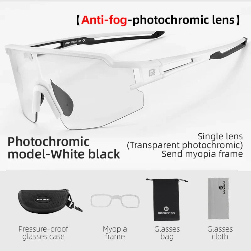 ROCKBROS Photochromic Polarized Cycling Glasses for UV Protection