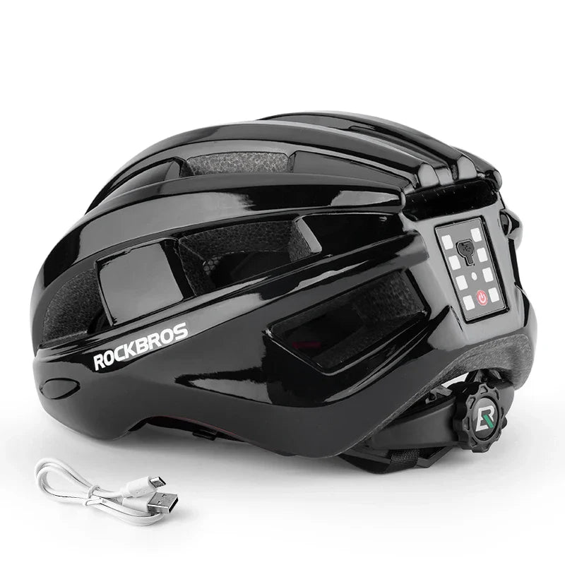 ROCKBROS Ultralight USB Rechargeable Cycling Light Helmet